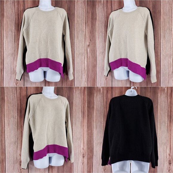 Dorothee Schumacher Womens 5 US XL Multicolor Colorblock Wool Cashmere Sweater - Picture 1 of 12